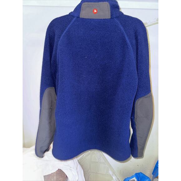 Marmot Womens Full Zip Fleece Jacket Size Large Blue, Sleeve Zip Pockets! - Picture 2 of 11